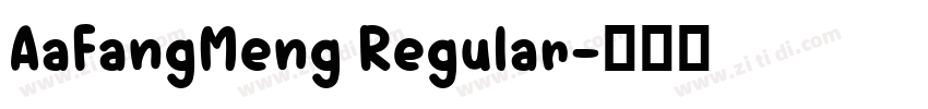 AaFangMeng Regular字体转换